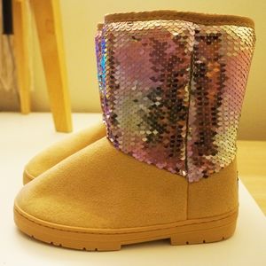 Bebe Sequin Boots - Girls size 3 - NEW